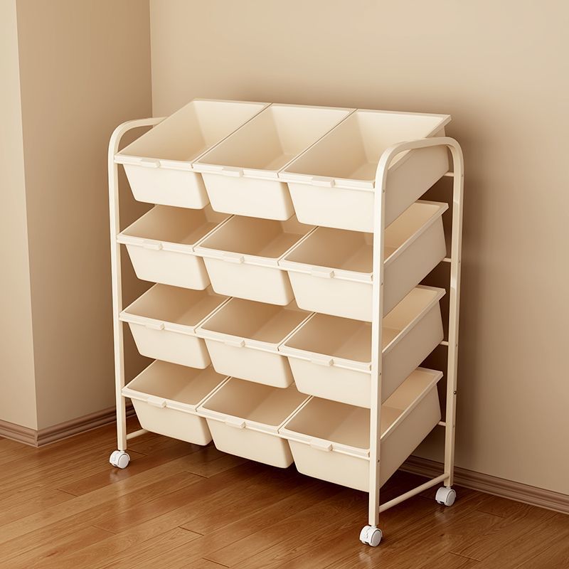 Toy storage rack, children's book and newspaper rack, home baby painting, books, floor storage shelf, mobile stroller
