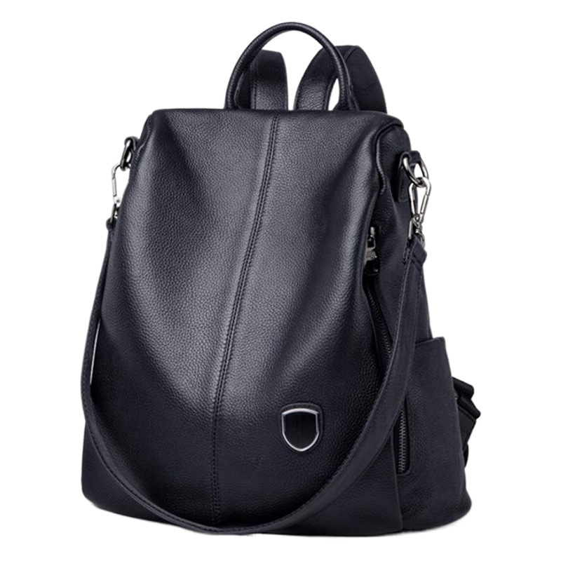 Genuine Leather Backpack Women's 2025 New Korean Style Fashionable All-Match Top Layer Cowhide Soft Leather Large Capacity Women's Bag Backpack