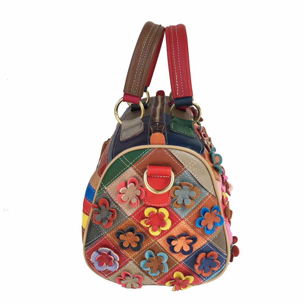 Picture of 2025 Fashion Women's Bag Cowhide Hand-Held Crossbody Bag Hand-Stitched Quilted Flower Bag Plum Blossom Bag Casual Women's Bag