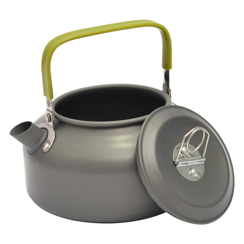 Outdoor Portable Aluminum Alloy Coffee Pot Teapot Water Kettle Camping Picnic Fishing Water Kettle 0.8L