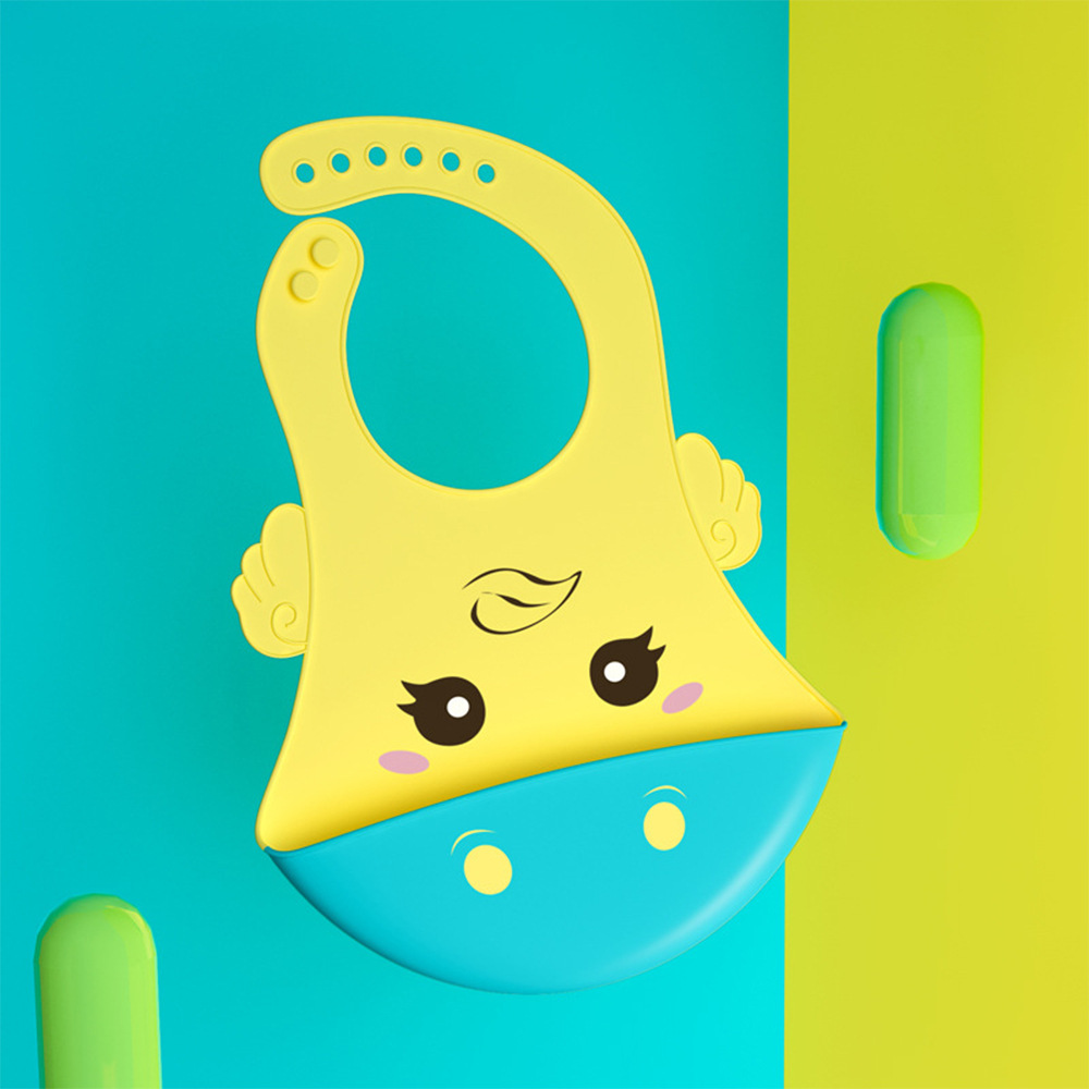 Picture of Baby Dining Bib Stereo Silicone Baby Waterproof Super Soft Food Food Bucket Children Children's Slippery Bucket Wash-Free Cross-Border
