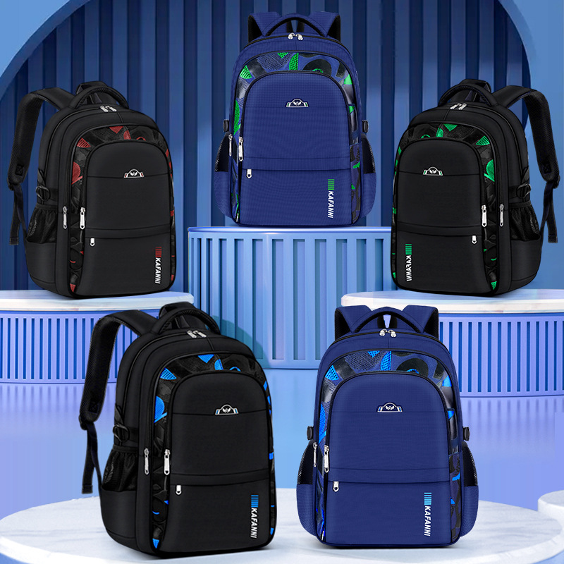 Picture of Primary school schoolbag new fashion cool wear-resistant waterproof large capacity spine protection schoolbag grade 1-6 shoulder bag wholesale