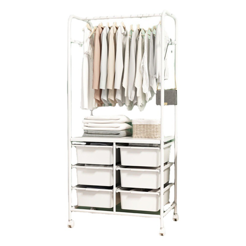 Hanger Household Hanger Floor-Standing Bedroom Doesn' Space Clothes Bag Storage Rack Multi-Functional Corner Coat Rack