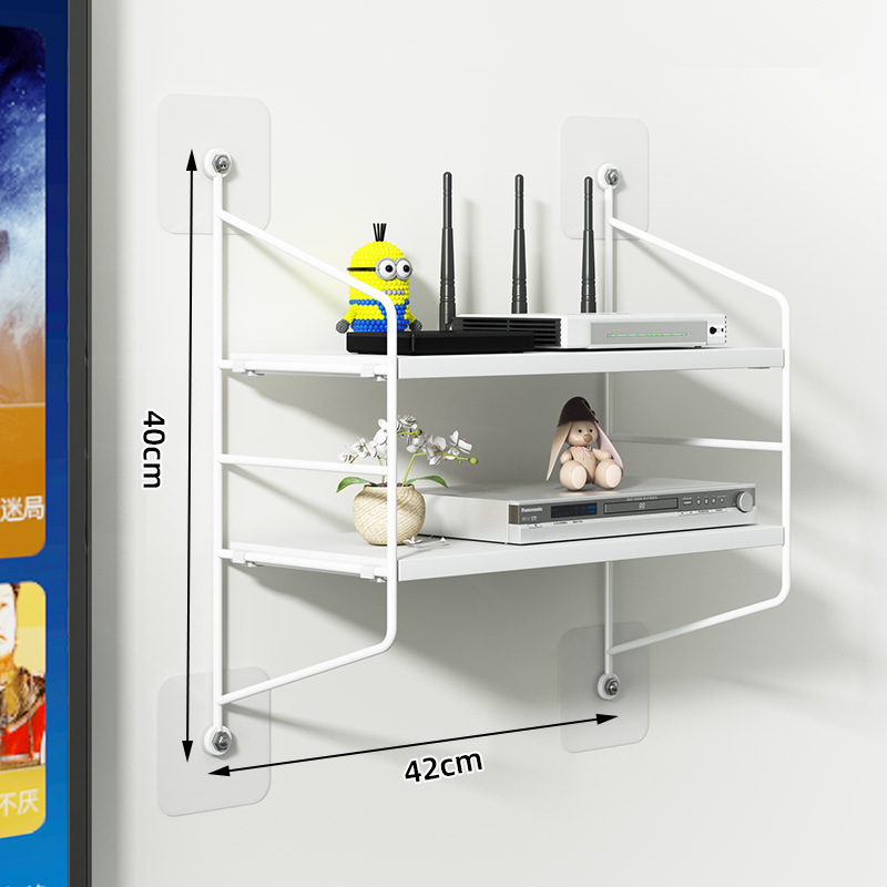Picture of Cross-Border Wholesale Router Storage Rack for Tv Set-Top Boxes, Wall-Mounted Wifi Storage Rack Without Drilling