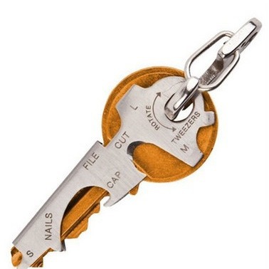 Picture of Factory Direct Sales Edc Tool Buckle Stainless Steel 8-in-1 Keychain Portable Gadget Multi-Function Key Clip