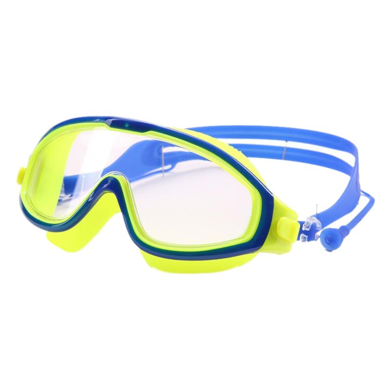 Children's Swimming Goggles Girls Boys Big Frame Swimming Glasses Waterproof Anti-Fog HD Kids Swimming Goggles Swimming Cap