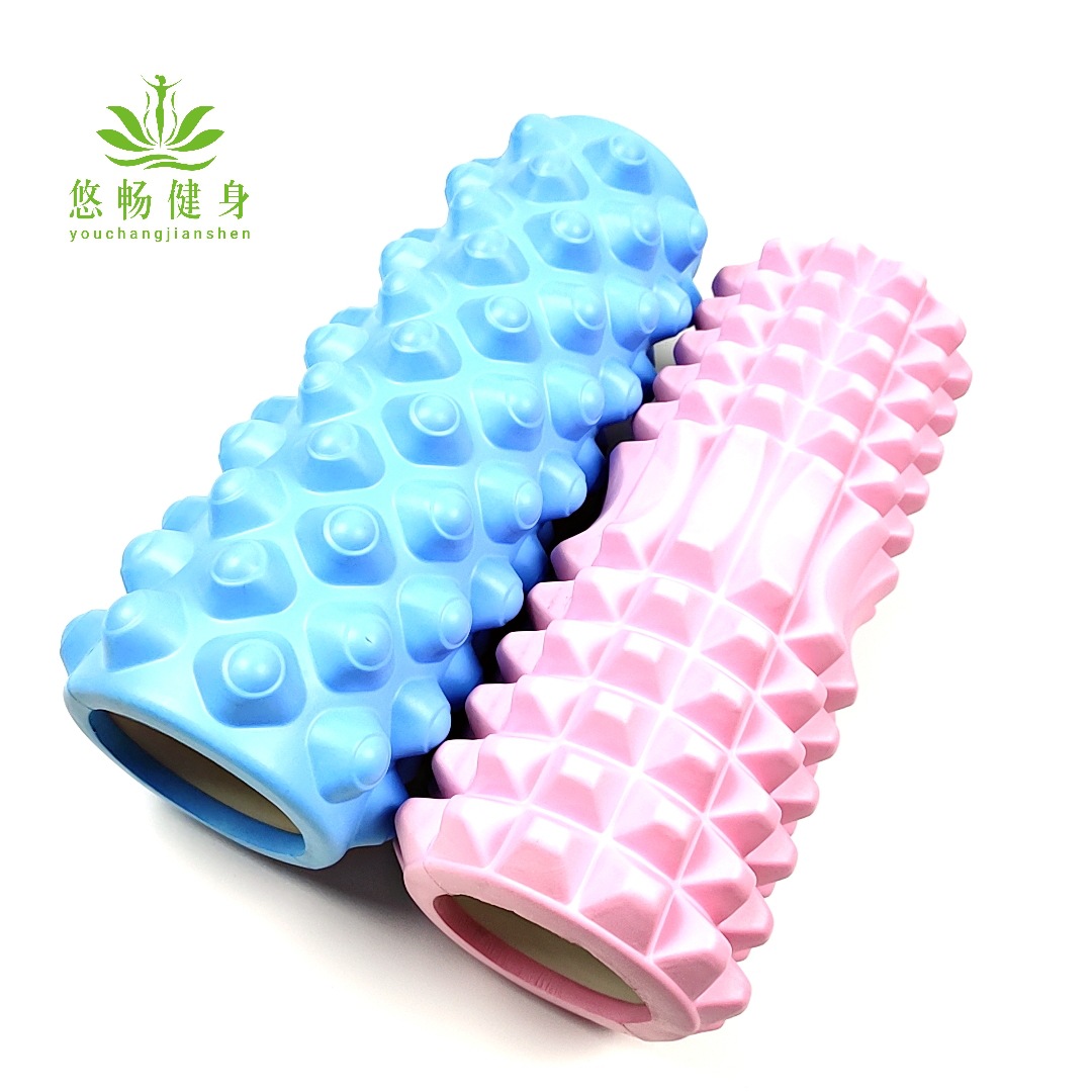 Picture of Eva Hollow Yoga Column 33cm Stereo Dot Mace Muscle Fitness Massage Stick 3D High Hardness Foam Shaft