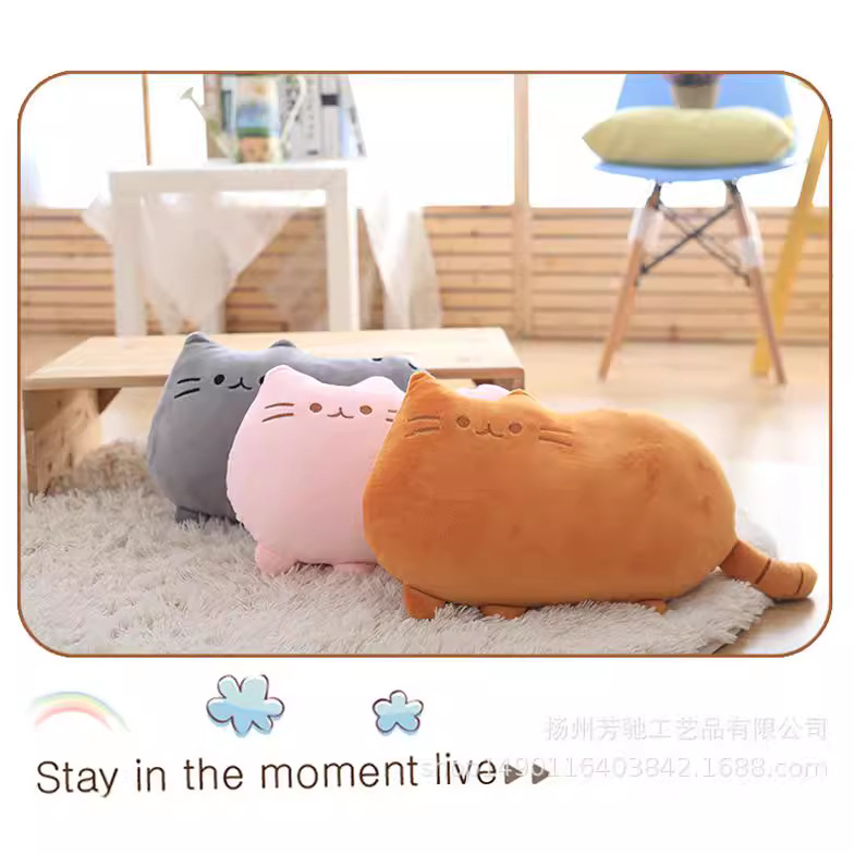 Picture of Hot selling cartoon biscuits Cat plush toy pillow company LOGO