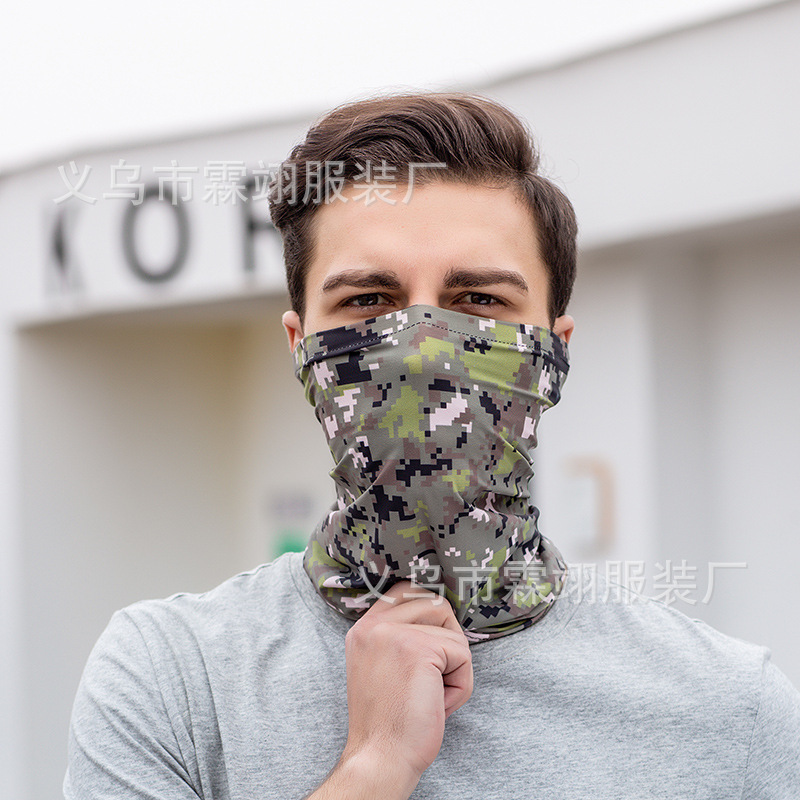 Picture of Sunscreen Mask Ice Silk Scarf Set Men's Headband Neck Protection Neck Summer Fishing Magic Riding Face Face Face Thin