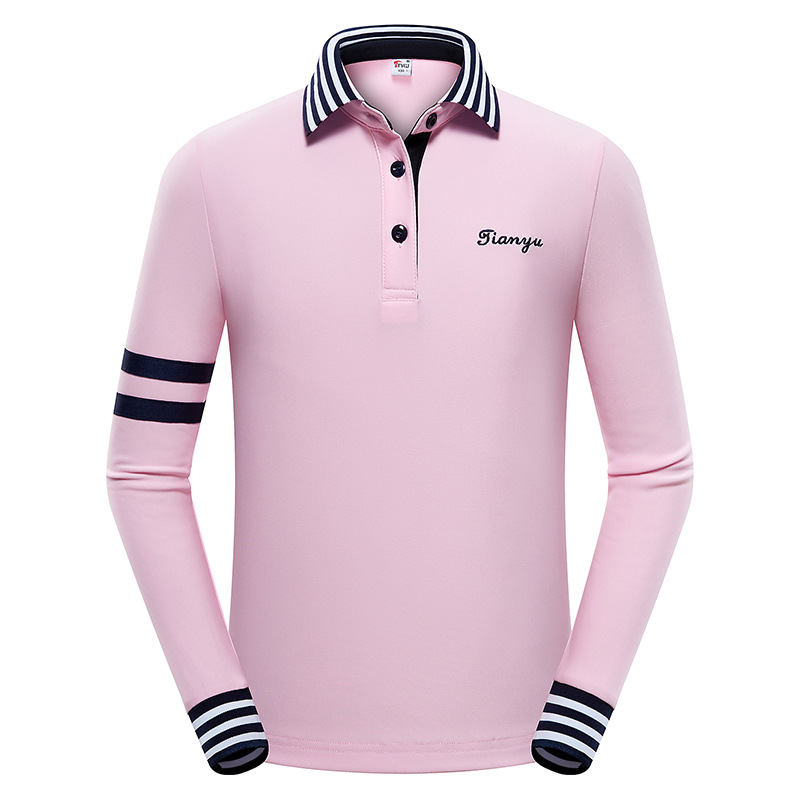 Picture of TTYGJ Golf Children's Clothing Autumn Boys and Girls Korean Slim-fit Breathable Long-sleeve Children's Lapel T-shirt