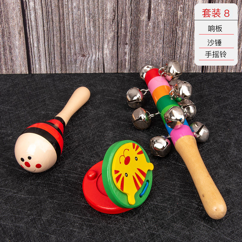 Picture of Percussion Musical Instruments Infants 0-1-2 Years Old Music Enlightenment Wooden Eight-tone Accordion Educational Music Toys