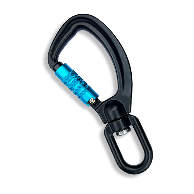 Picture of Aviation Aluminum Outdoor Three-Stage Automatic Main Lock D-Shaped Automatic Lock with Rotating Ring Sliding Slide 35Kn Mountaineering Wholesale