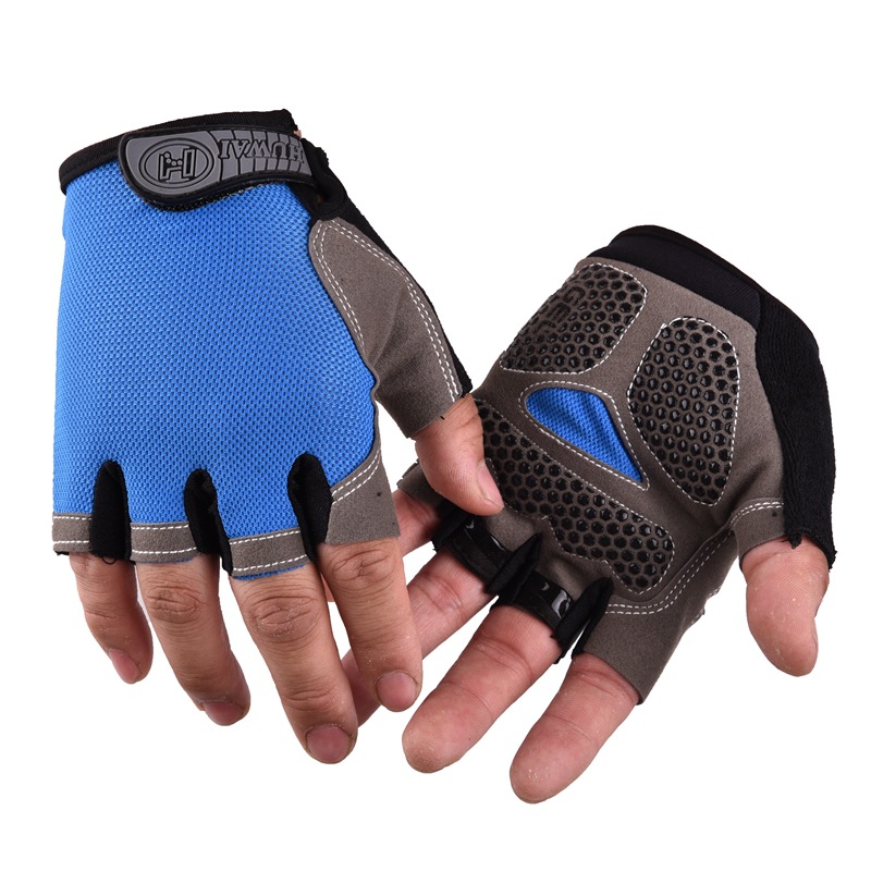 Picture of Half-finger outdoor sports cycling gloves for men and women mountaineering fitness yoga driving shock-absorbing non-slip open-finger breathable gloves