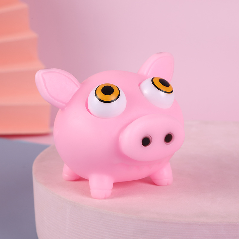 Picture of Cross-border cartoon factory direct decompression animal squeeze doll decompression pinch music stare eye vent toy