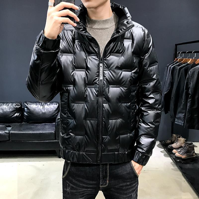 Picture of Vertical collar bright down cotton-padded jacket men's 2023 net red cotton-padded jacket short light tide brand winter coat