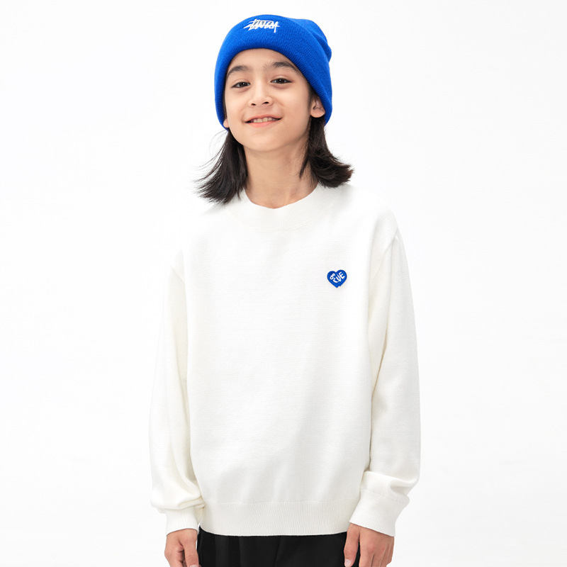 Picture of DK Children's Wear Autumn and Winter New Love Girl Boys' Sweater Knitted Middle and Big Kids Kids Boys Warm Pullover Sweater Trendy