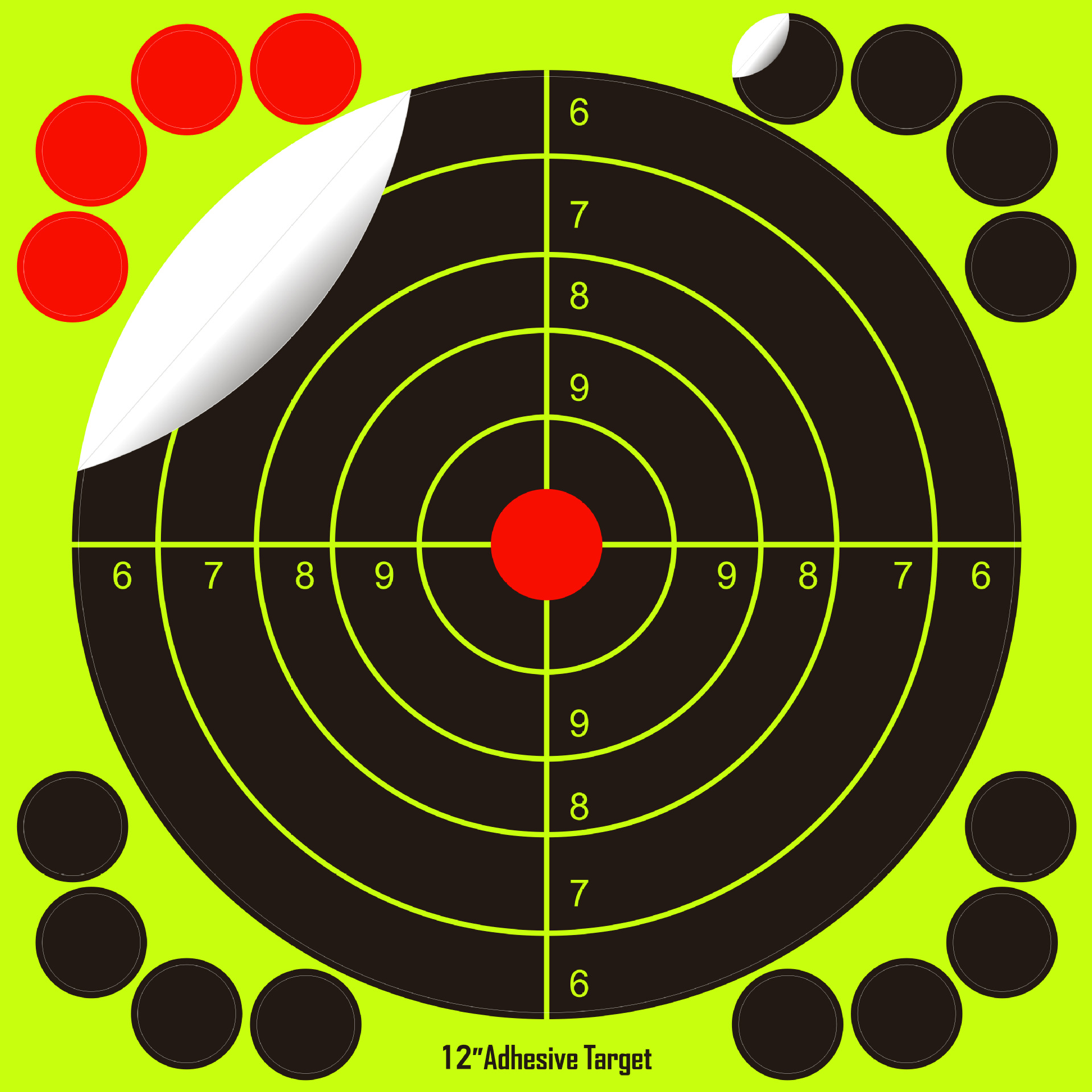 Picture of 12-inch round splash target paper fluorescent adhesive shooting target paper shooting practice color changing target paper in stock