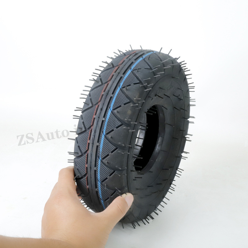 Picture of 4.10/3.50-4 Inner and Outer Tire 350-4 Inner and Outer Tire Hand Push Tiger Cart Cart Inflatable Inner Tire