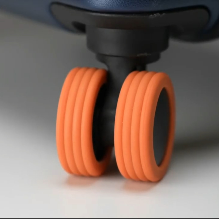Picture of Castershoes trolley case caster cover mute reduce wheel noise luggage caster shock absorber protective cover
