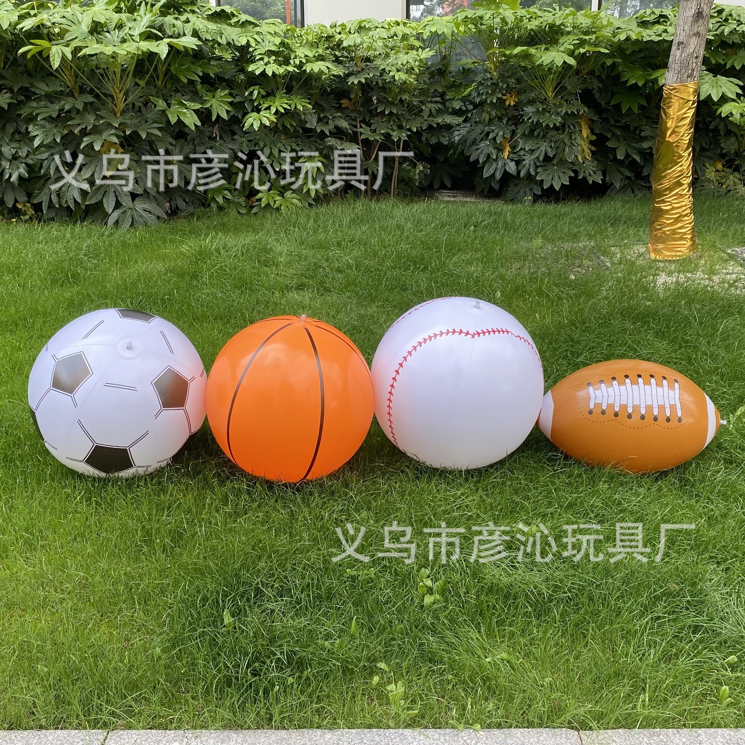 Picture of Cross border in stock PVC inflatable beach ball baseball football outdoor sports basketball suit water party