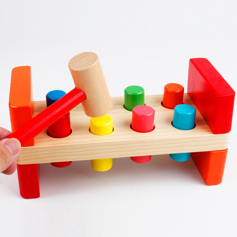 Wooden educational children's piling table toy infant wisdom fun beating table sound 6-December 1-2 year old treasure