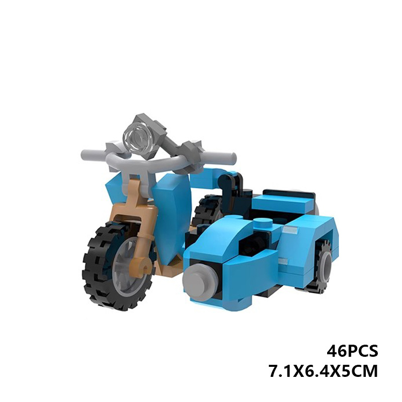 Picture of MOC building blocks compatible with Lego 67636 Higer's motorcycle Harry Potter small particles assembling toys
