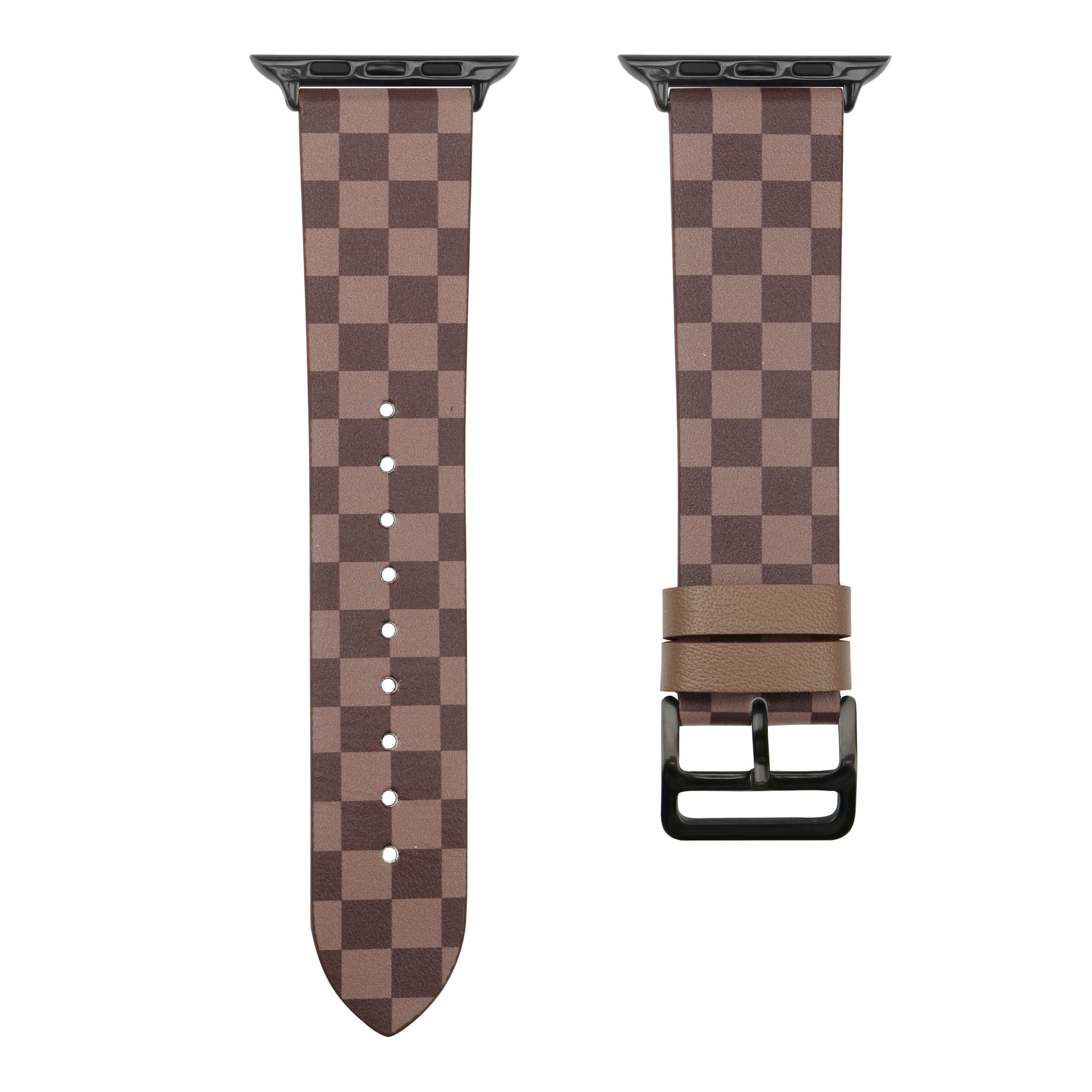 Picture of For Apple Watch Strap Contrast appleiwatchs109846mm Chessboard Plaid Leather Strap Wholesale