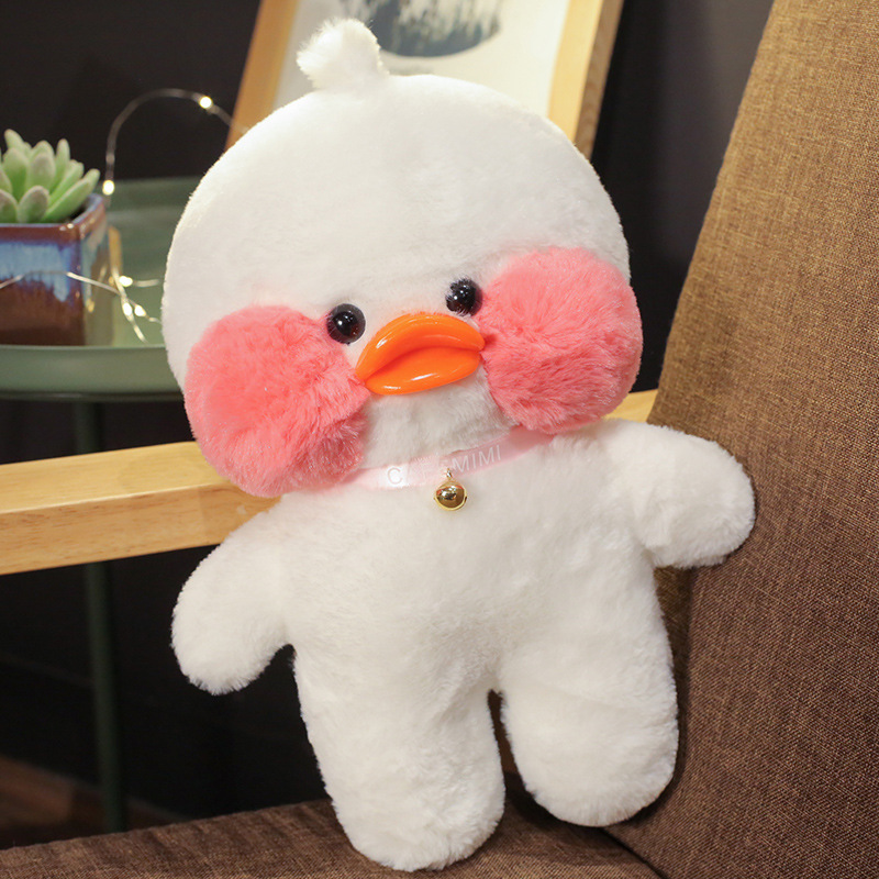 Picture of White ins Cyber Celebrity Hyaluronic Acid Duck Little Yellow Duck Plush Toy Hand Warming Pillow Doll Birthday Gift