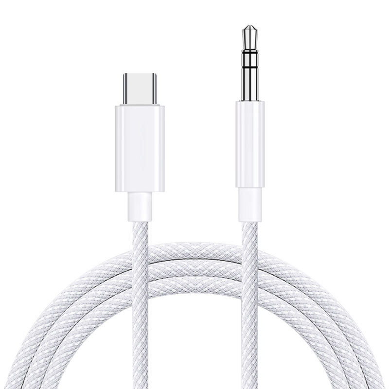 Suitable for Letv Apple 15 Universal Macaron Aux Car Audio Adapter Cable Type-C to 3.5mm Audio Cable