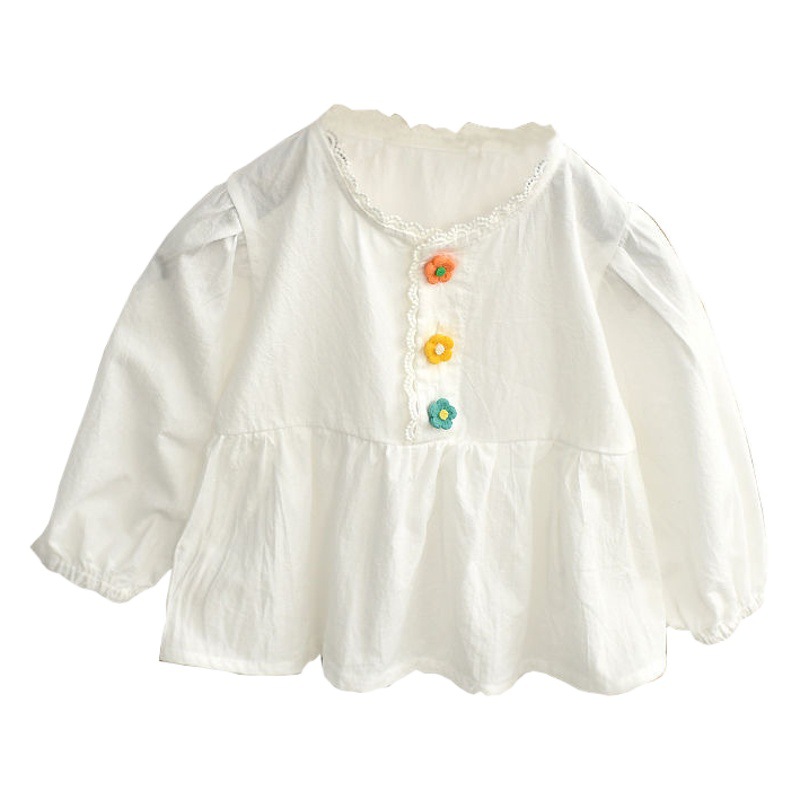 Baby Doll Shirt Spring 2023 New Girls' Shirt Stylish Autumn Korean Long Sleeve Baby Korean Small Shirt