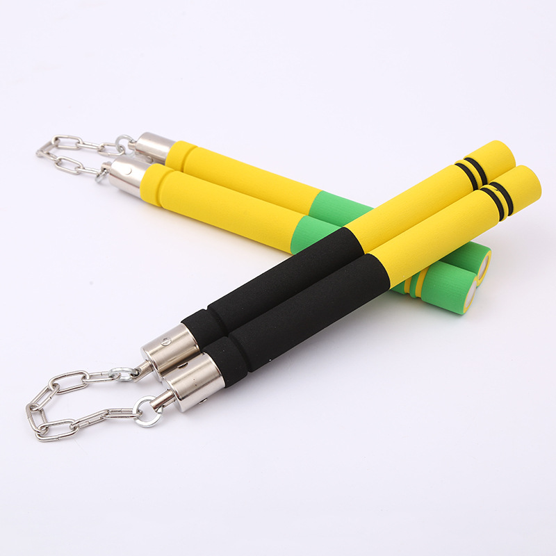 Picture of Wholesale PVC sponge nunchakus novice practice nunchakus multicolor optional taekwondo martial arts supplies show stick