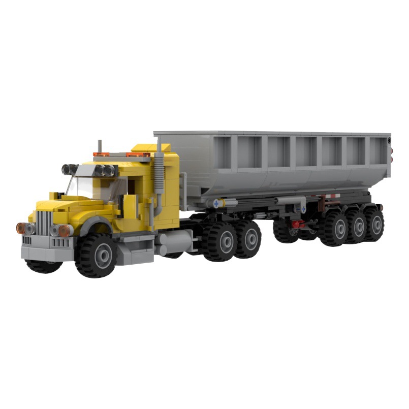 MOC building block toy suit gift toy compatible with Lego dump truck trailer engineering vehicle model car model