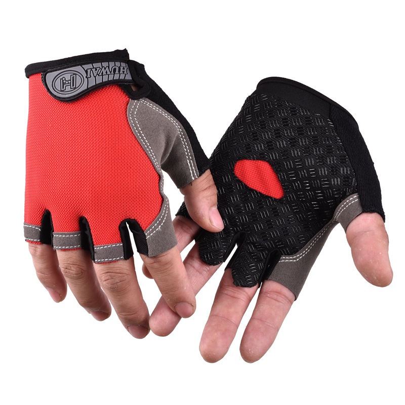 Picture of Half-finger outdoor sports cycling gloves for men and women mountaineering fitness yoga driving shock-absorbing non-slip open-finger breathable gloves