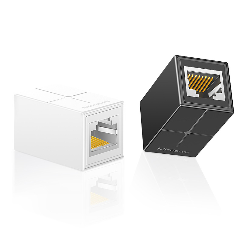Picture of Network Cable Connector Extender Adapter Rj45 Network Gigabit Dual-Pass Head Broadband Crystal Head Network Straight-Through Head