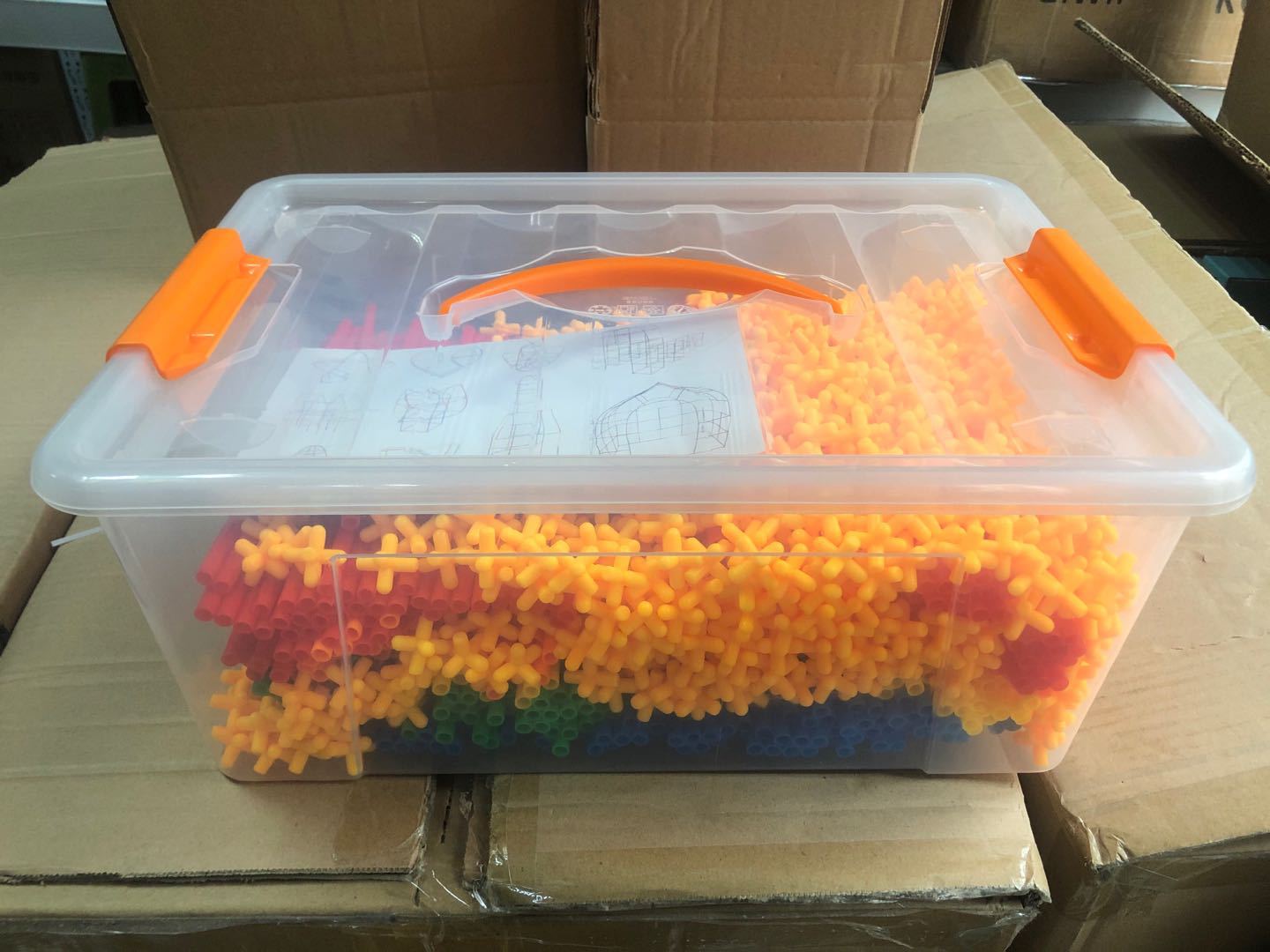 Picture of Yiwu foreign trade toys creative 4D straw assembly block kindergarten children's toys early education 3-7 years old diy