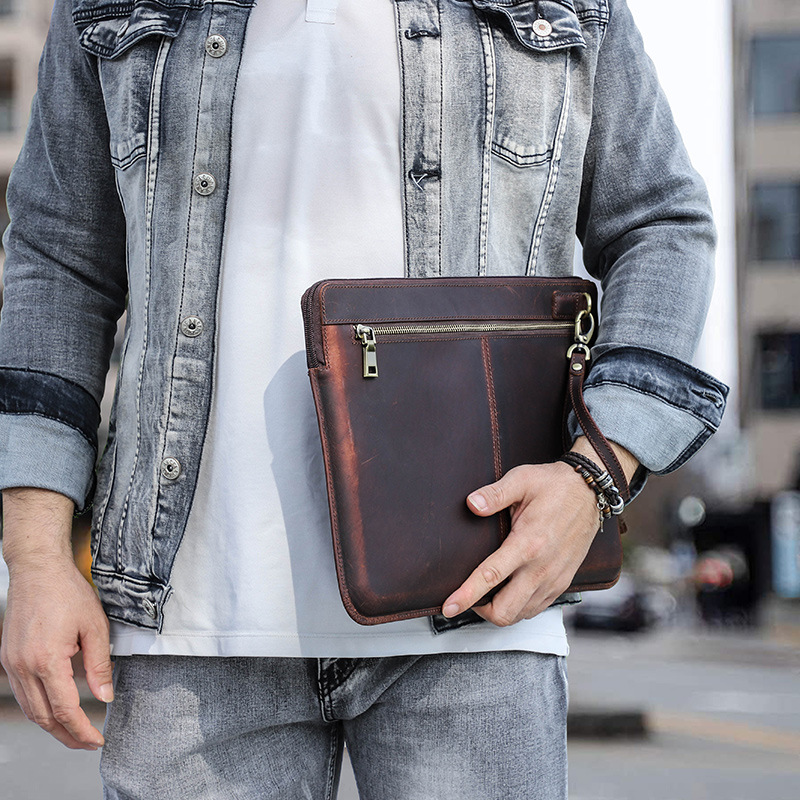 Picture of Suitable for macbookpro15 Leather Protective Case with Wrist Zipper Apple Laptop Inner Bag