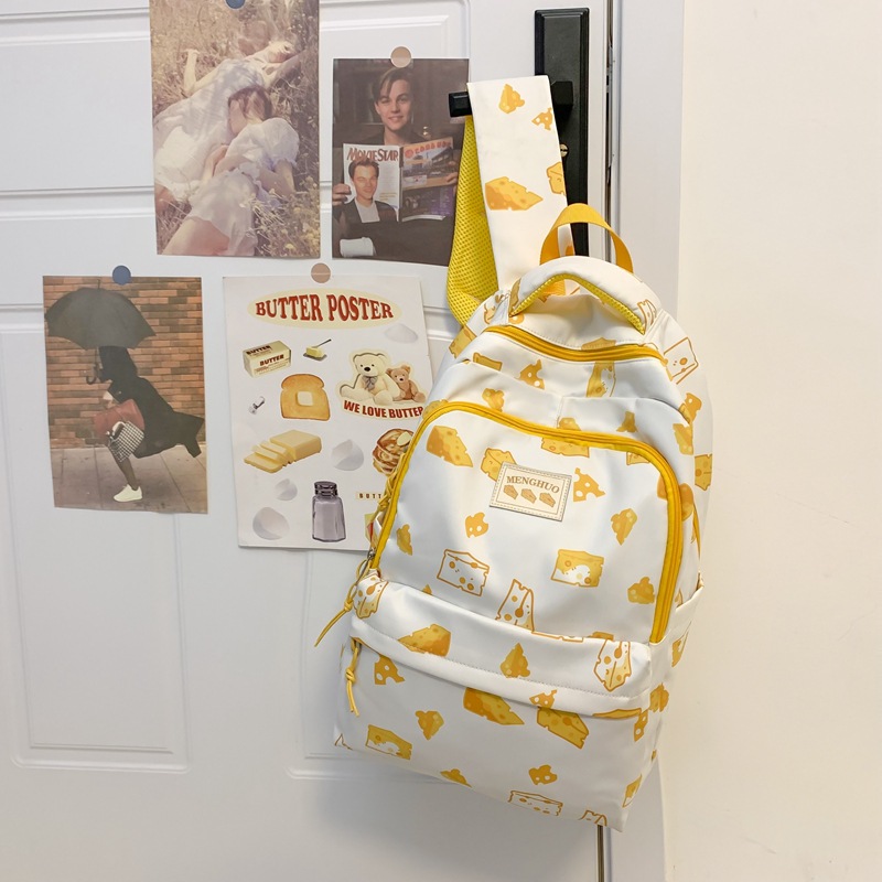 Picture of Japanese Style Fresh Style Distinctive Graffiti Junior High School Schoolbag Women's Large Capacity Casual Strawberry Bear Printed Backpack