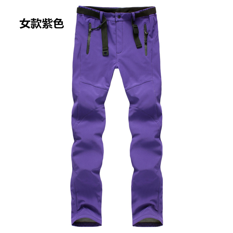 Picture of Outdoor Rush Pants Women's Windproof Waterproof Winter Thickened Warm Couple's Outdoor Soft Shell Mountaineering Fleece Pants