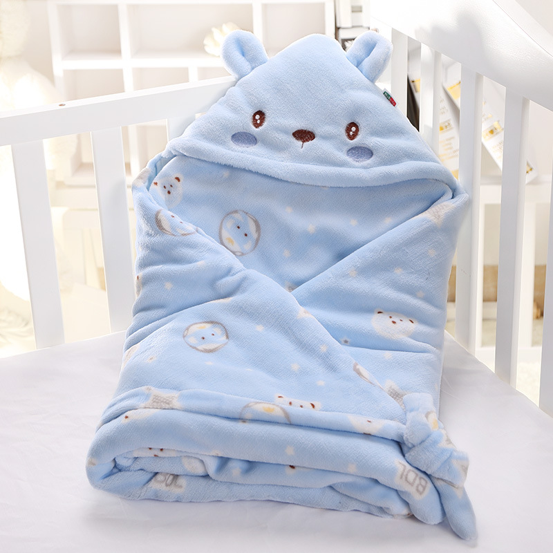 Picture of Factory for a generation of hair agent baby hugging newborn wrapped spring and autumn thin cotton swaddling towel