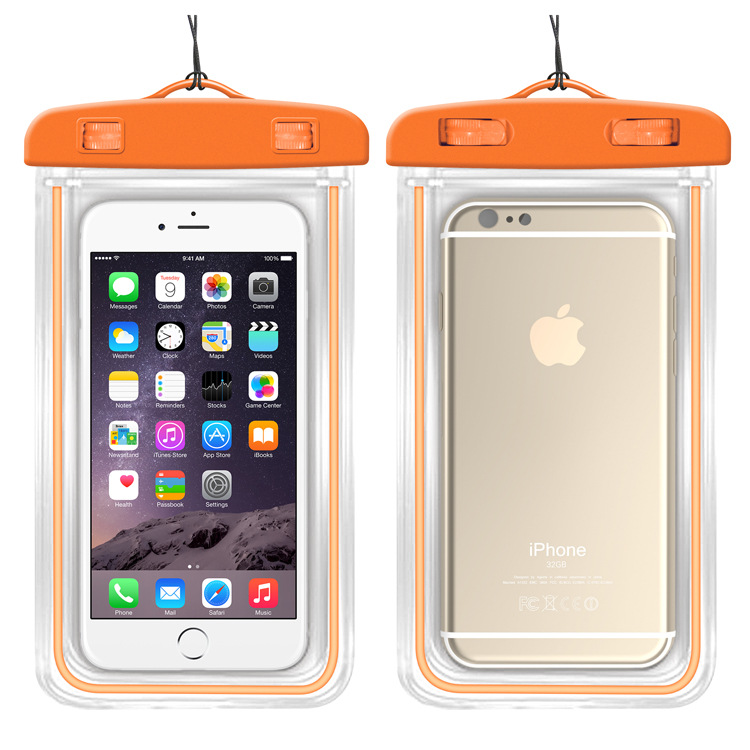 Picture of Hot spring swimming fluorescent waterproof protective bag fluorescent mobile phone waterproof cover luminous mobile phone waterproof bag