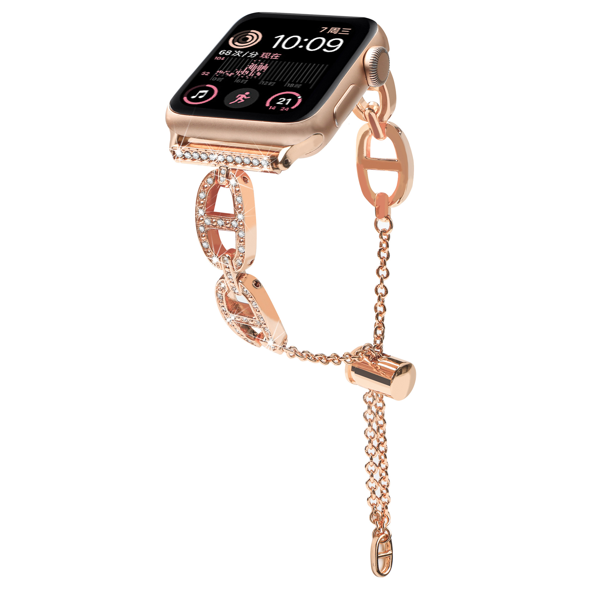 Picture of For Apple Watch Strap Metal Diamond appleiwatch109 Women Adjustable Chain Thin Strap Cross-border Wholesale