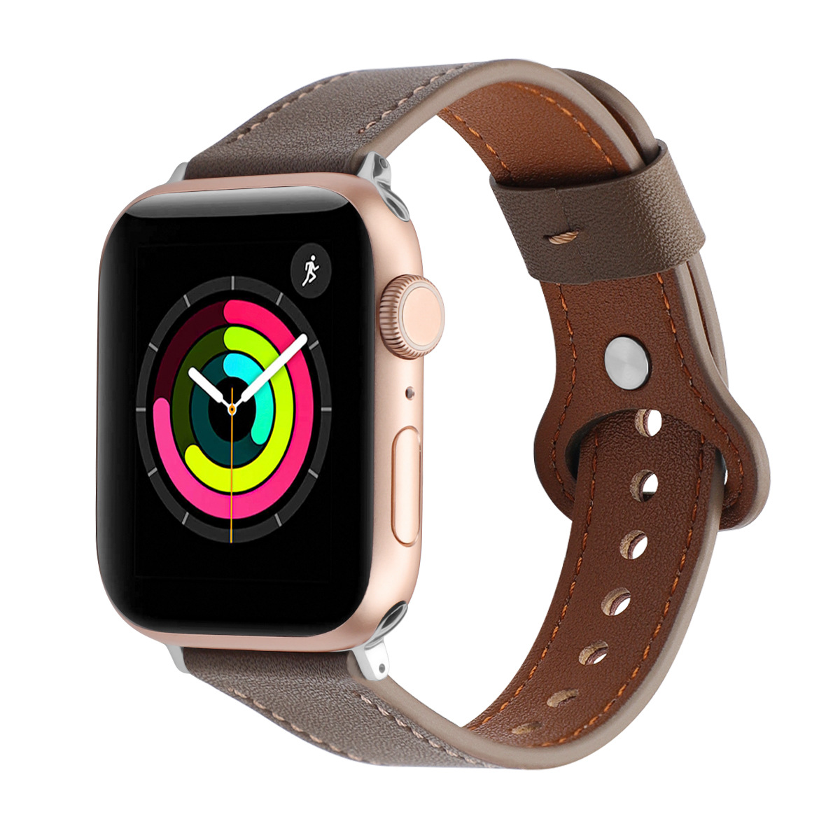 Picture of For Apple Watch iwatch9 Strap Genuine Leather Cowhide applewatchs105678 Shrink Explosions Manufacturers