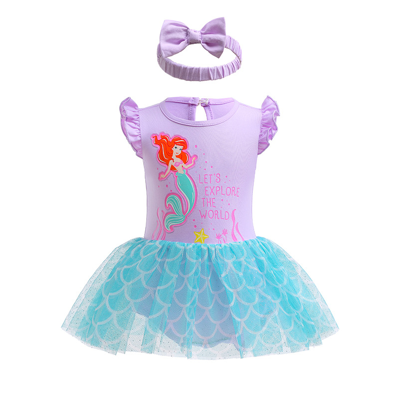 Picture of Halloween Children's Clothing, Short-Sleeved Pullover, Baby Baby Princess Jumpsuit, Princess Style Dress