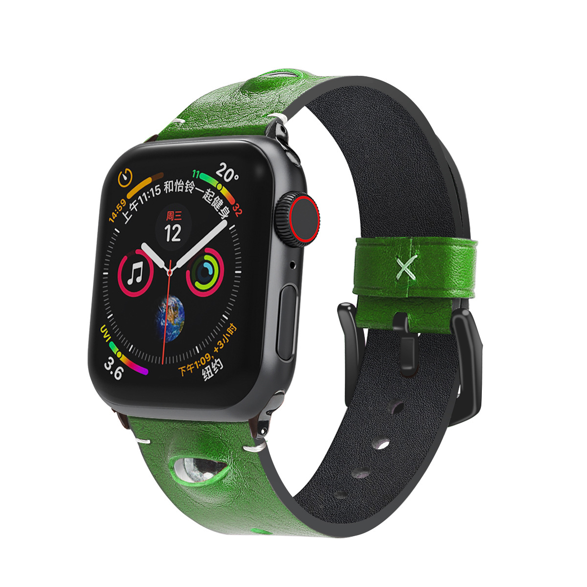 Picture of For Apple watchse983456 Apple Watch iwatch7 Top Layer Cowhide Eyes Leather Watch Strap