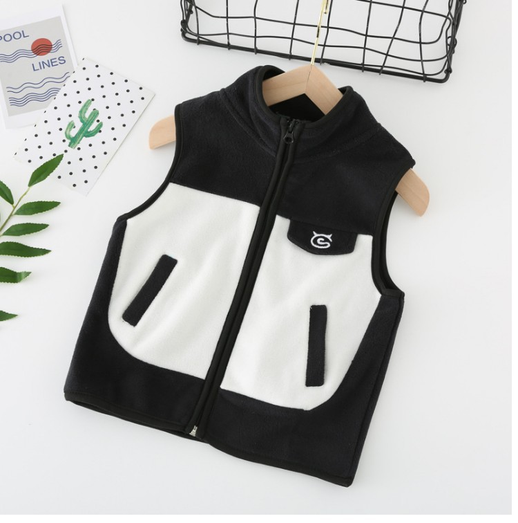 Picture of Children's Fleece Vest Spring and Autumn Thin Girls' Waistcoat Baby's Outer Wear Vest Fleece Vest Korean Style