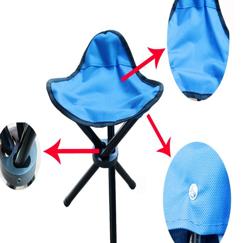 Picture of zs tactical outdoor travel products factory direct folding stool fishing beach stool Oxford cloth three-legged stool