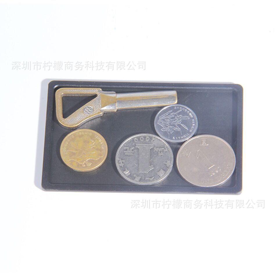 Picture of in stock wallet card holder universal aluminum alloy tray key coin multi-purpose storage box hardware coin box