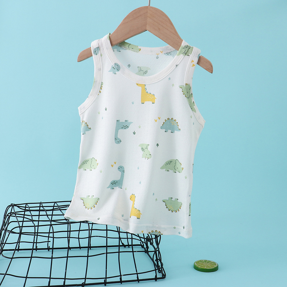 Picture of JX Children's Vest Boys' Slub Cotton Inner Wear Girls' Baby Summer Thin Children's Base Shirt Sling Vest Trendy