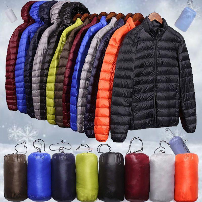 Picture of Lightweight Light Down Cotton-padded Coat Men's Short Hooded Vertical Collar Plus Large Size Middle-aged and Elderly Light Spring Clothes