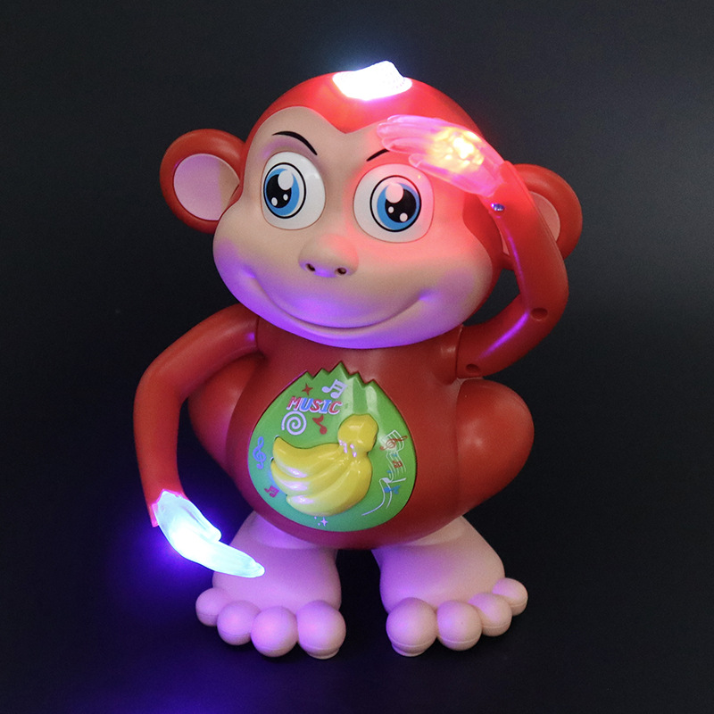 Picture of Electric dancing monkey Net red baby toy will move left and right walking light music cross-border trembles